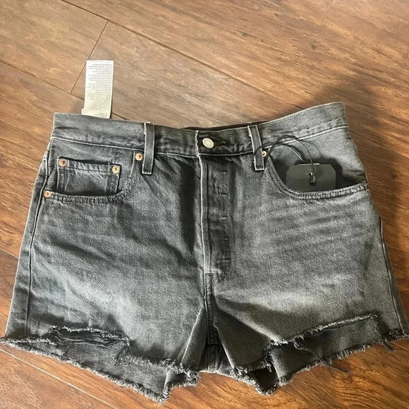 Levi’s 501 High Rise Shorts-NWT-Size 31 black - Picture 7 of 7